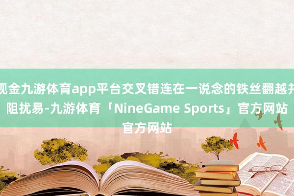 现金九游体育app平台交叉错连在一说念的铁丝翻越并阻扰易-九游体育「NineGame Sports」官方网站